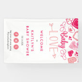 "Baby Love" Valentine's Day Baby Shower Welcome Banner (Horizontal)