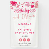 "Baby Love" Valentine's Day Baby Shower Welcome Banner (Vertikal)