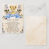 Baby Löwe cube Blue Bücher für Babyanfrage-Karte Begleitkarte (Vorne/Hinten)