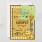 Baby-Löwe-Dschungel-König Shower Zoo Safari Custom Einladung (Vorderseite)