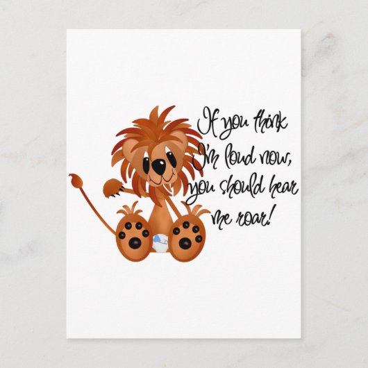 Baby-Löwe hören mich, T-Shirts und Geschenke zu Postkarte (Vorderseite)