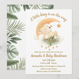 Baby Löwe Safari Baby Shower Einladung