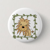 Baby-Löwe-T-Shirts und Geschenke Button (Vorderseite)