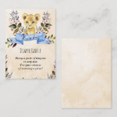 Baby-Löwe-Würfel Junge Diaper Raffle-Haltekarte Begleitkarte (Vorne/Hinten)