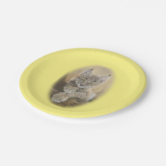 Baby-Luchs-Papier-Teller Pappteller (Schrägansicht)