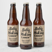 Baby Maaking Brew Funny Dusche Danke Kraft Bierflaschenetikett (Flaschen)