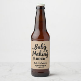 Baby Maaking Brew Funny Dusche Danke Kraft Bierflaschenetikett