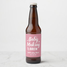 Baby Maaking Brew Funny Dusche Danke Pink Hops Bierflaschenetikett