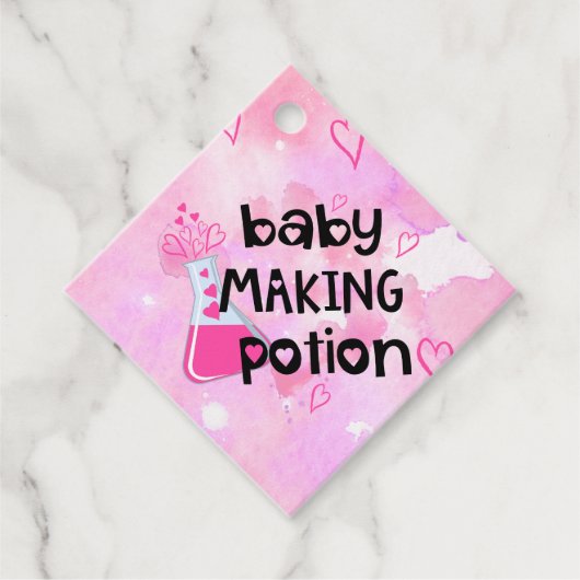 Baby Maaking Pocket Pink Baby Dusche Geschenkanhänger (Vorderseite)