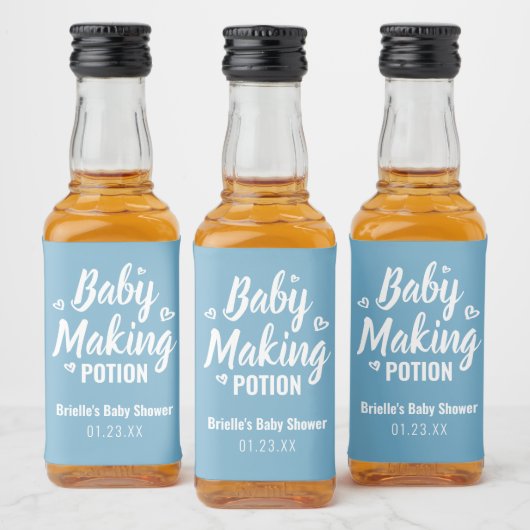 Baby Maaking Potion Funny Dusche Danke Blue Alkoholflaschenetikett (Flaschen)