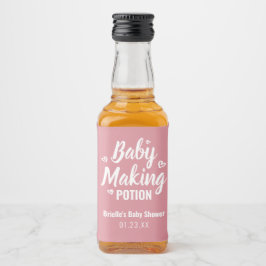 Baby Maaking Potion Funny Dusche Danke Pink Alkoholflaschenetikett