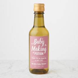 Baby Maaking Potion Funny Dusche Danke Pink Weinetikett