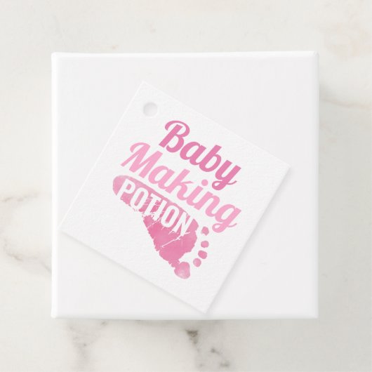 Baby Maaking Potion Pink Footprint Dusche Vielen D Geschenkanhänger (Beispiel)