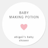 Baby Maaking Tränke Moderne Pink Girl Baby Dusche