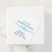 Baby Maaking Tränke Moderne Sky Blue Mini Flasche Geschenkanhänger (Beispiel)