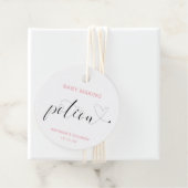 Baby Maaking Tränke Niedlich Pink Girl Baby Dusche Geschenkanhänger (Beispiel)