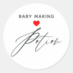 Baby-Mach-Trank-Baby-Party Runder Aufkleber
