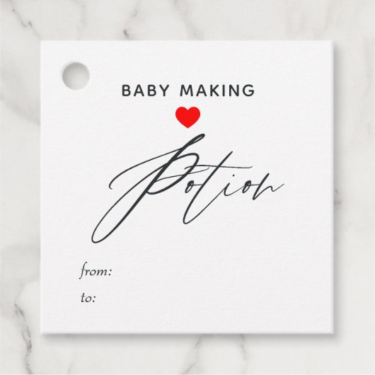 Baby-Mach-Zaubertrank Geschenkanhänger (Vorderseite)