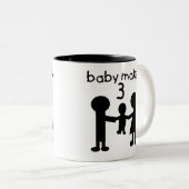 Baby macht 3 zweifarbige tasse (VorderseiteRechts)