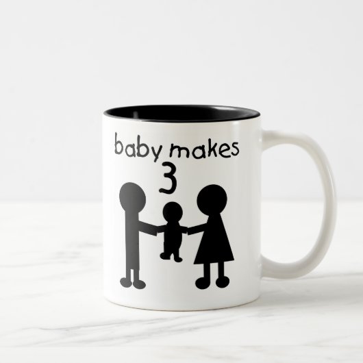 Baby macht 3 zweifarbige tasse (Rechts)