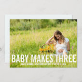 Baby macht drei | Schwangerschaftsankündigung Ankündigung (Vorne/Hinten)