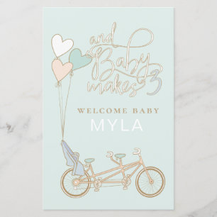 Baby macht Drei Tandembike mit Babysitz nach Maß
