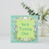 Baby macht eine Geburtstagsparty-Einladung Einladung (Stehend Vorderseite)