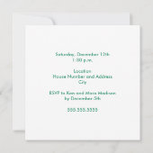 Baby macht eine Geburtstagsparty-Einladung Einladung (Rückseite)