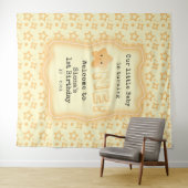 Baby macht einen Niedlichen Geburtstagsgeschenk Wandteppich (Beispiel (Horizontal))