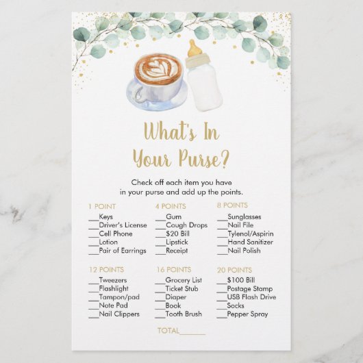 Baby macht Kaffee, was in deinem Handspiel ist (Vorderseite)