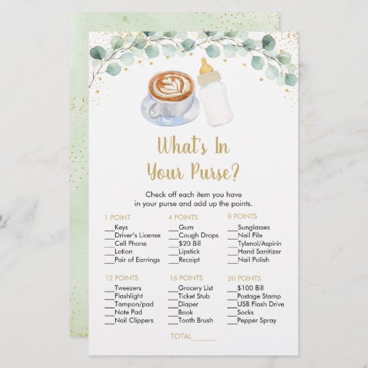 Baby macht Kaffee, was in deinem Handspiel ist (Vorne/Hinten)