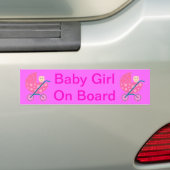 Baby-Mädchen-an Bord Autoaufkleber (Auf Auto)
