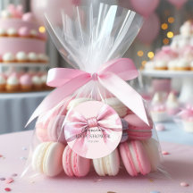 Baby-Mädchen-Aufkleber mit rosa Schleife