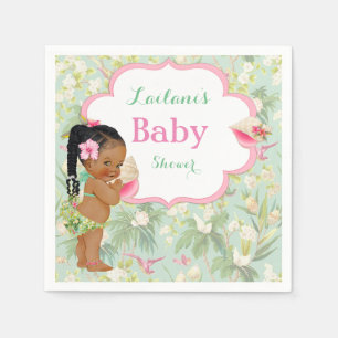 Baby-Mädchen-Bikini-Tropischer-Luau-Hawaiianische- Serviette