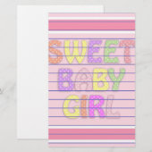 Baby Mädchen Briefpapier (Vorne/Hinten)