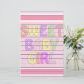 Baby Mädchen Briefpapier (Stehend Vorderseite)