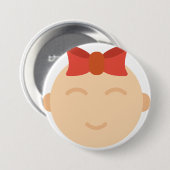 baby mädchen button (Vorne & Hinten)