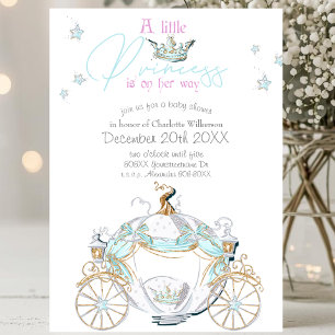 Baby Mädchen Cinderella Prinzessin Kutsche Baby Sh Einladung