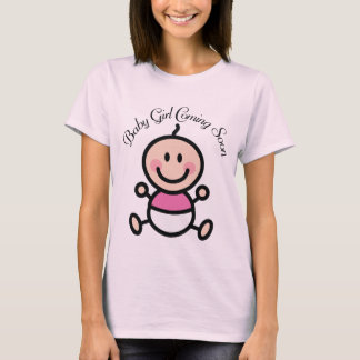 Baby-Mädchen, das bald Strichmännchen MaternityTee T-Shirt