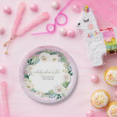 Baby-Mädchen-Duscherustikale Pappteller (Party)