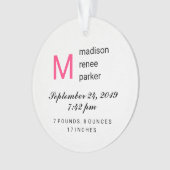 Baby-Mädchen-erstes Weihnachten mit Foto Ornament (Vorderseite)