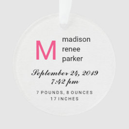 Baby-Mädchen-erstes Weihnachten mit Foto Ornament