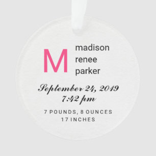 Baby-Mädchen-erstes Weihnachten mit Foto Ornament