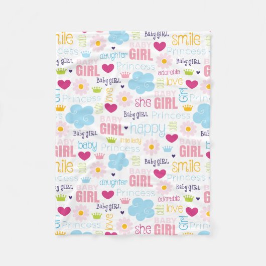 Baby Mädchen Fleecedecke (Vorderseite)