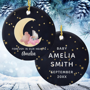 Baby-Mädchen-Gedenk-Weihnachten für immer in unser Keramik Ornament