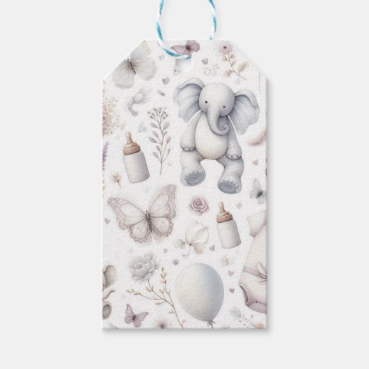 Baby Mädchen Geschenkanhänger (Vorderseite)