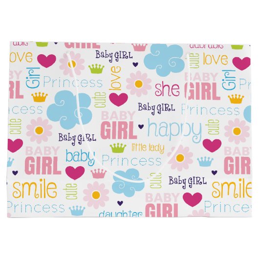 Baby Mädchen Große Geschenktüte (Rückseite)