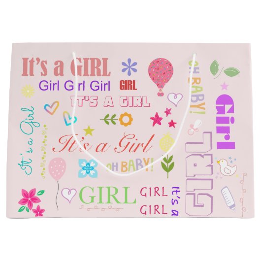 Baby Mädchen Große Geschenktüte (Vorderseite)