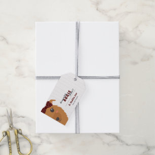 Baby Mädchen Hund Maroon Geschenkanhänger