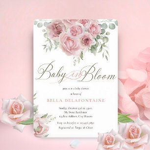 Baby-Mädchen-in-Blüten-Baby-Party Einladung